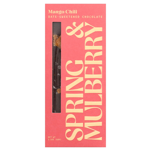 Spring & Mulberry, шоколад с финиками, манго и чили, 60 г (2,1 унции)