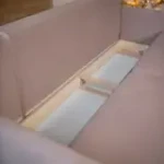 СКАНДИ Диван тканевый прямой розовый