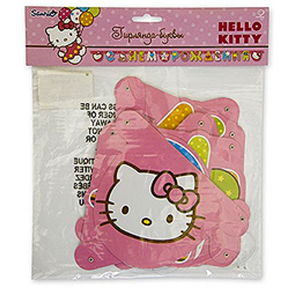 Гирлянда-буквы-С-ДР-Hello-Kitty-220см
