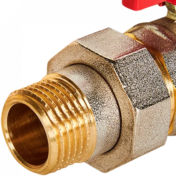 Кран шаровый со сгоном ROMMER Н-В 1/2" бабочка стандартнопроходной 39414