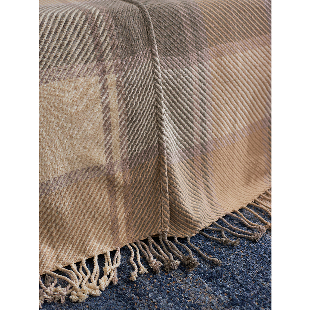 Покрывало из хлопка warm traditions бежево-серого цвета из коллекции essential, 230х250 см