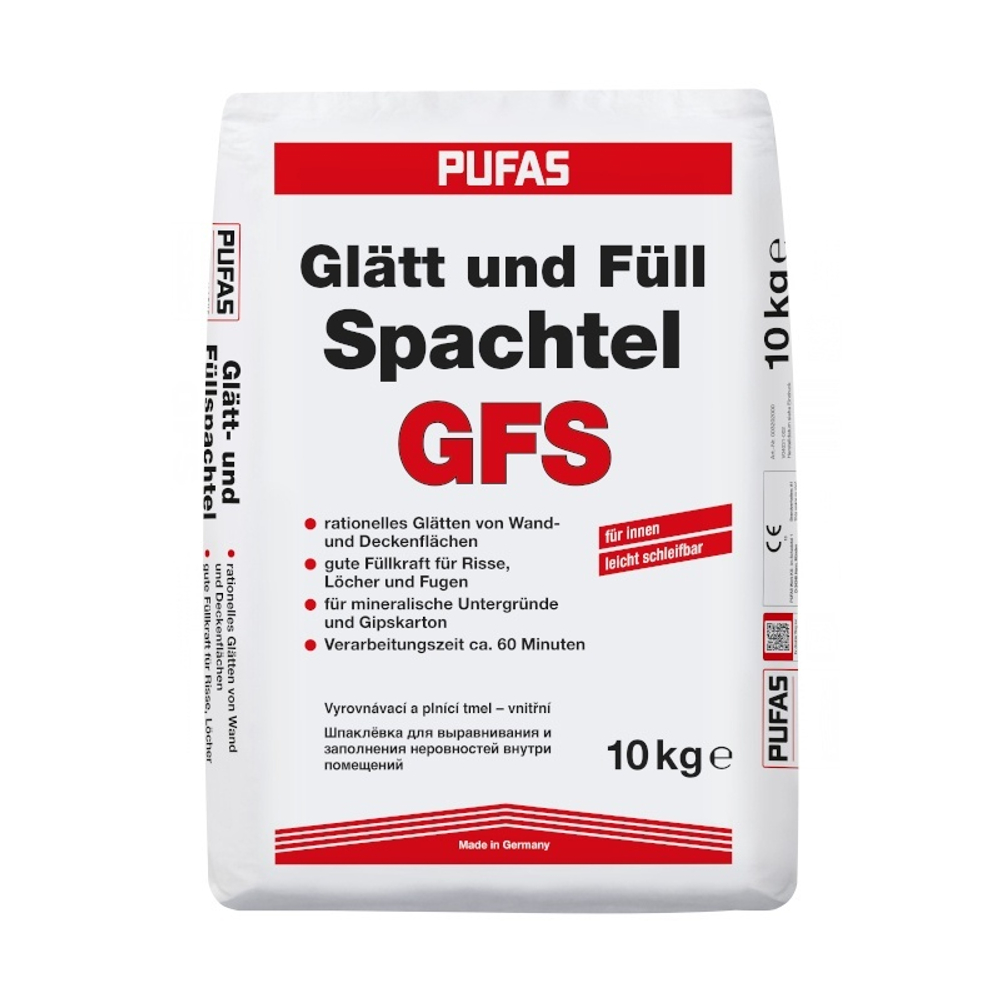 Шпаклевка гипсовая Pufas N3 Glatt und Fullspachtel, 10 кг