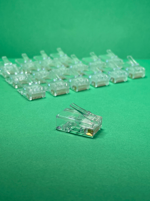 20 шт. Коннектор для интернет кабеля RJ45 cat.5e 8P8C, неэкранированный, штекер для витой пары