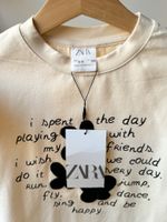 Новый хлопковый лонгслив Zara, 128