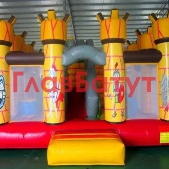 Надувной батут "Замок с драконом" 5 х 5 х 4 метра