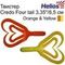 Твистер Helios Credo Four tail 2,35"/6,0 см Orange & Yellow 10шт. (HS-20-015)