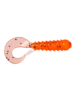 Приманка ZUB-TWIST-NANO  30мм(1,2")-15шт, (цвет 250) морковный с блестками