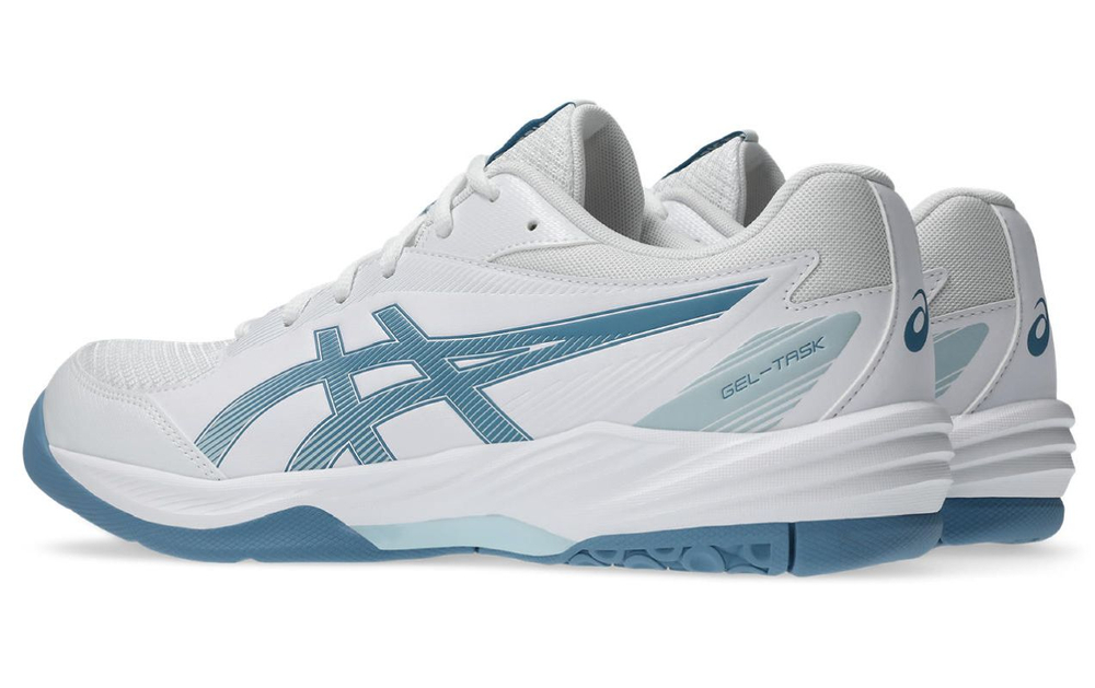 Мужские кроссовки для бадминтона/сквоша Asics Gel-Task 4 — white/saba blue