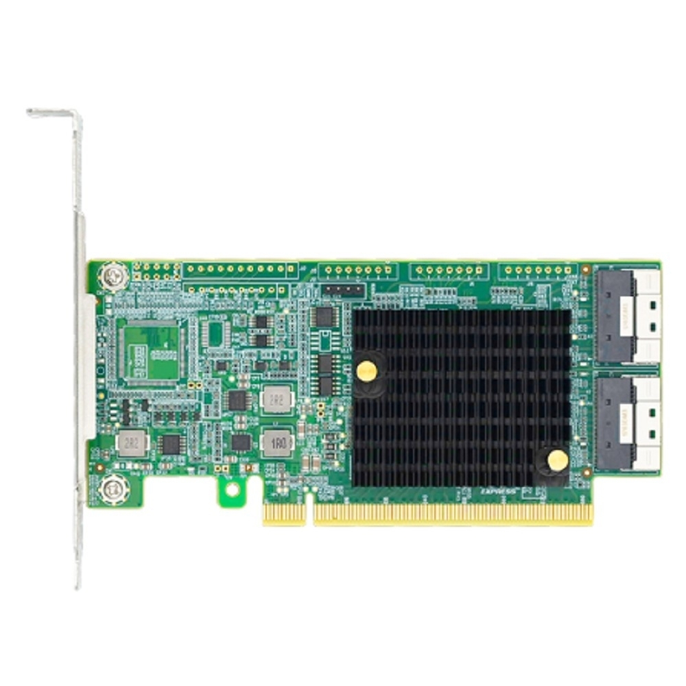Контроллер SAS Lr-Link LRNV9F24 PCIe x16 to Two SlimSAS SFF-8654 8i Retimer Adapter, Support up to 4 NVMe SSDs