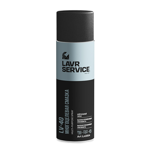 Многоцелевая смазка LV-40 LAVR SERVICE MULTI-PURPOSE SPRAY, 650мл LN3504