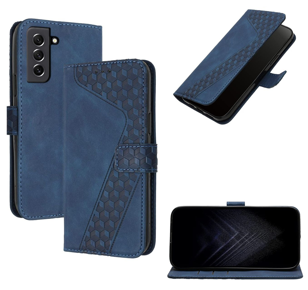Кожаный чехол-книжка для SAMSUNG S21 5G (не ULTRA/ FE/ PLUS!) с отделом для наличных, 3 слотами для карт и подставкой