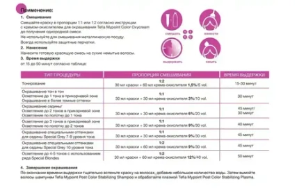 Перманентная крем-краска для волос Tefia MY Mypoint, 9.870 очень светлый блондин коричнево-фиолетовый для седых волос, 60 мл