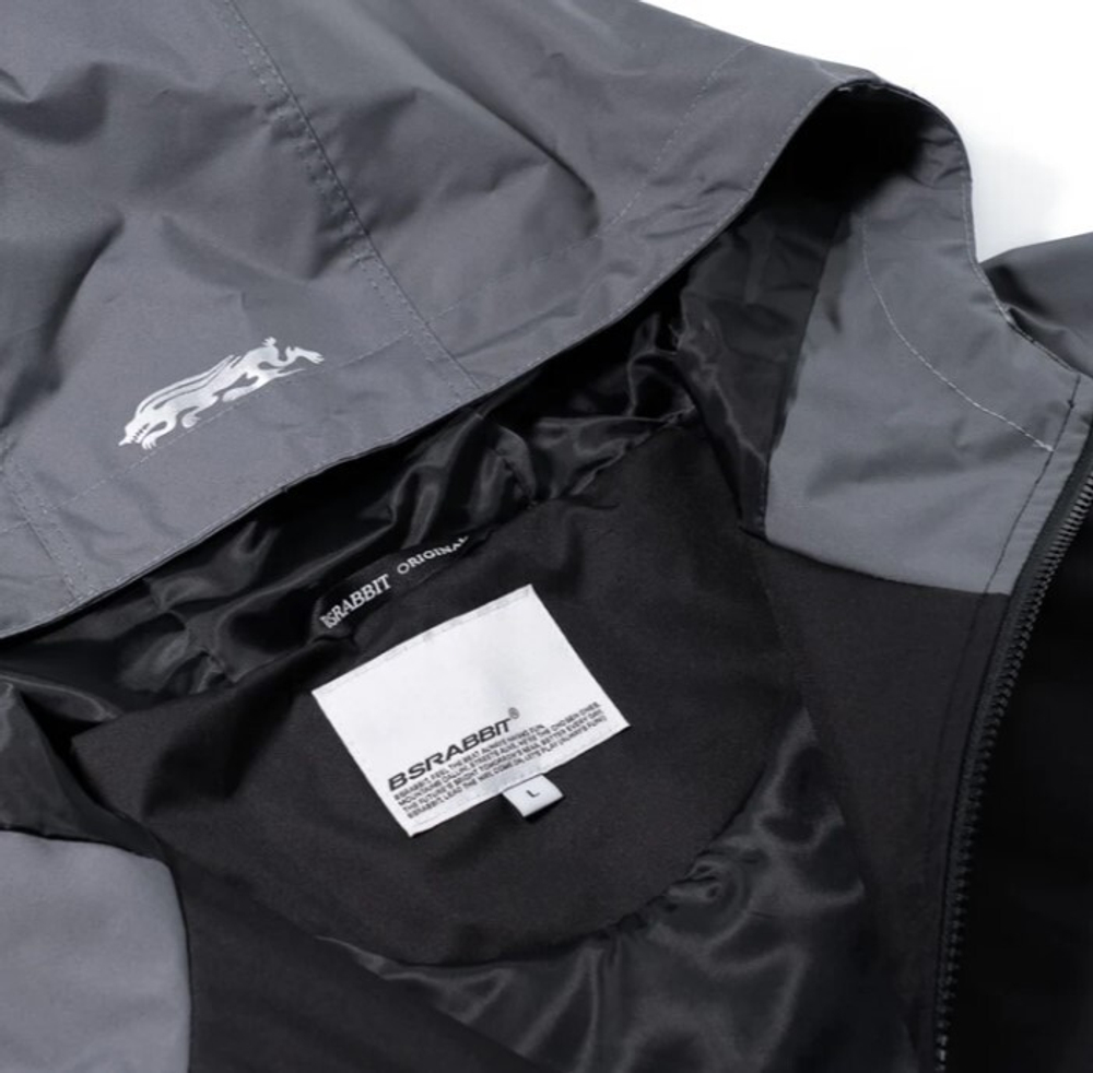 Куртка BSRabbit LIGHT WEIGHT REFLECTIVE LINE HOODED JACKET BLACK