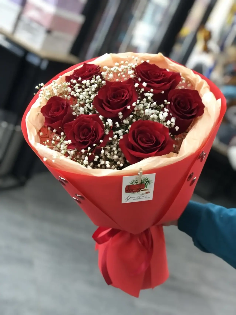 Букеты из красных роз