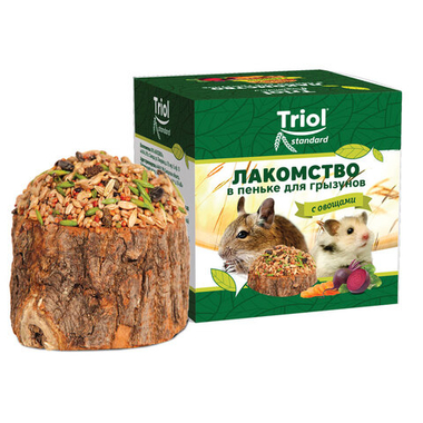 Triol Лакомство в пеньке с овощами для грызунов 70 г