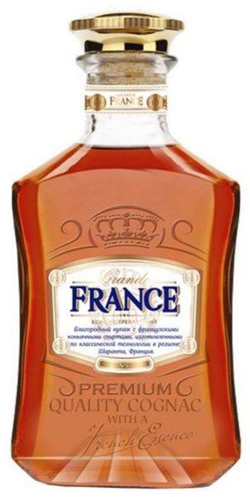 Коньяк GRANDE FRANCE (ВЕЛИКАЯ ФРАНЦИЯ) трехлетний 0,5 40% (ООО Родник и К)