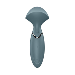 Серый вибромассажер Mini Wand-er - 16 см. (Цвет: серый)