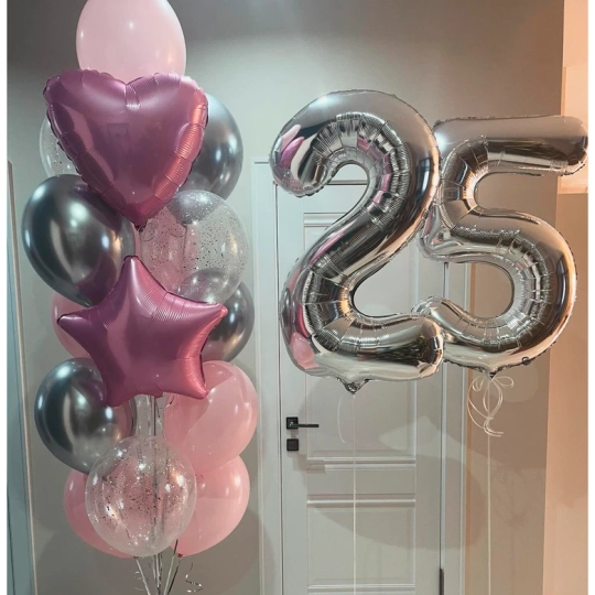Розовый фонтан для жены на 25-летие
