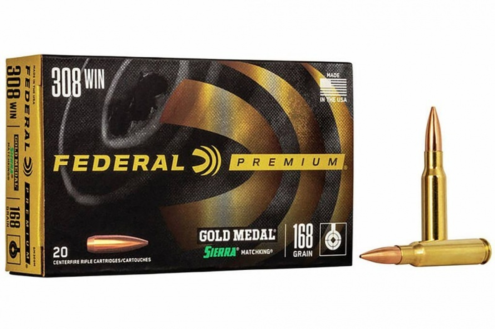 Патрон .308 Win Federal 168/10.9 Gold Medal Sierra MatchKing BTHP