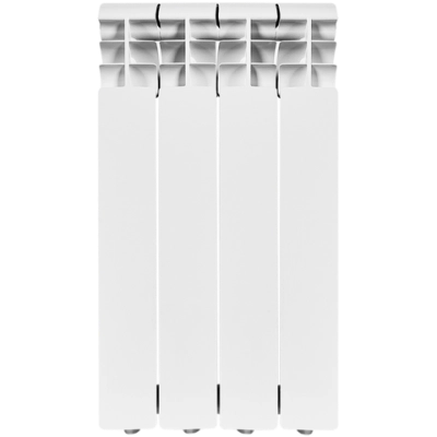 Радиатор алюминиевый ROMMER Profi 500 - 4 секции (подключение боковое, цвет белый)