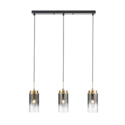 8101/3A COMFI LN26 407 черный/бронза металл/стекло Подвес Е14 3*40W 220V ISHA