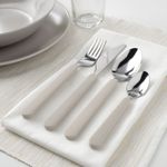 Набор столовых приборов на 4 персоны IKEA UPPHOJD (УППХОЙД), Бежевый, 16 шт