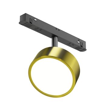 Диммируемый трековый магнитный светодиодный светильник 18W 3000К-6000К TR040-4-18W3K-DS-BBS чёрный/латунь Dim Smart Rado Exility Maytoni