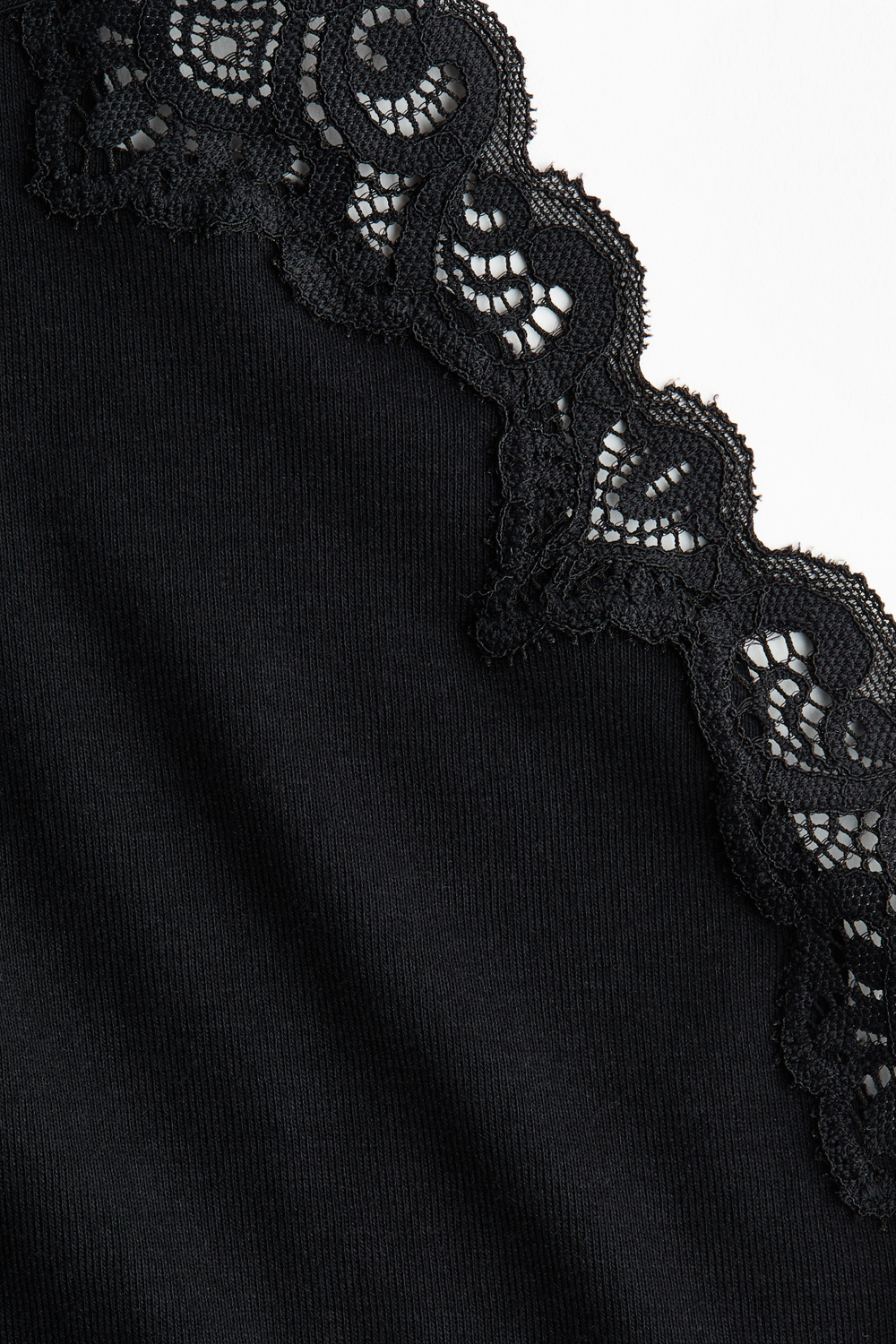 Боди из хлопка с кружевной лентой - H&M