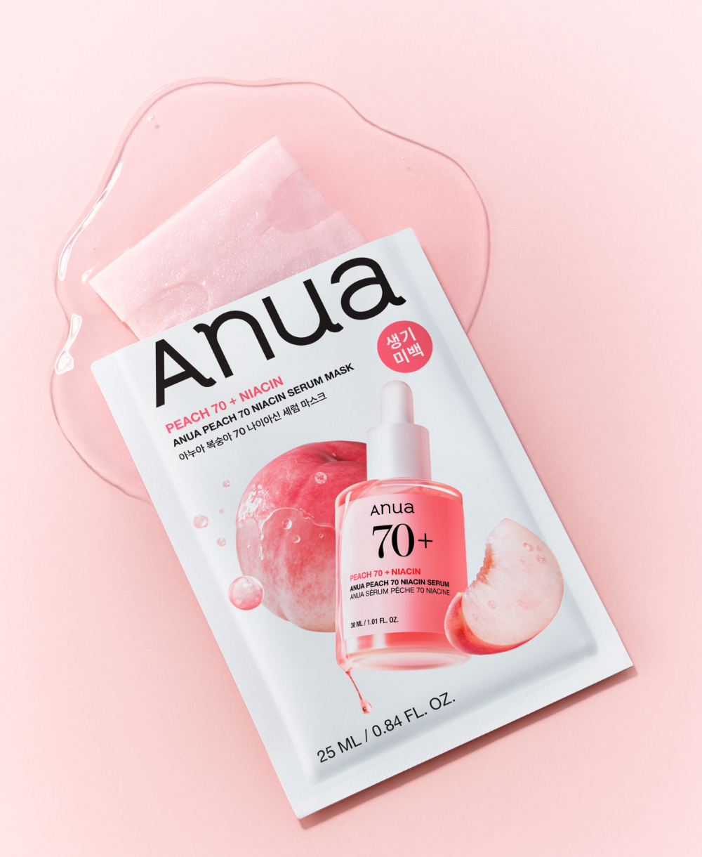 Anua Тканевая маска с экстрактом персика и ниацинамидом для сияния кожи Peach 70% Niacin Serum Mask 25 мл