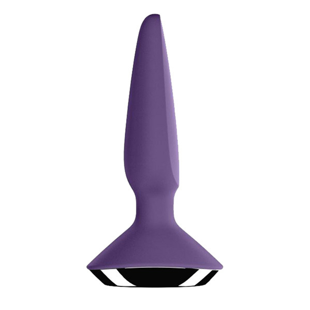 Фиолетовая анальная пробка 13,5см с вибрацией Satisfyer Plug-ilicious 1