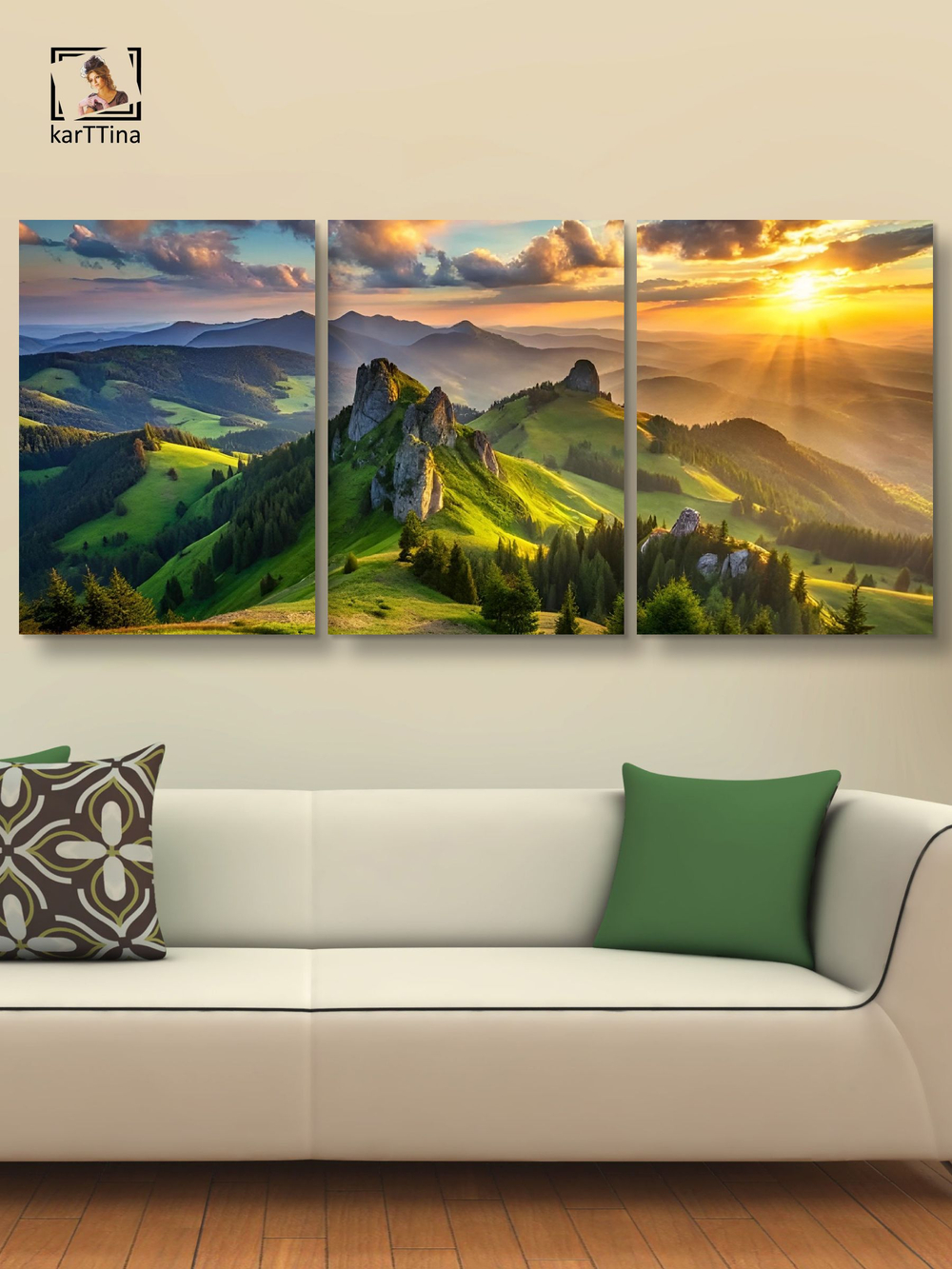 Картина Источник жизни модульная 50x70см 3шт.
