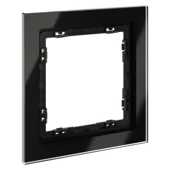 Рамка стеклянная на 1 пост Voltum S70 Черный VLS110108