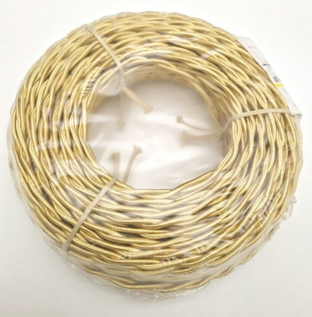 Ретро провод витой Золотой Шелк Interior Wire Магус ТМ ПРВ-ЗЛШ / 3х2,5