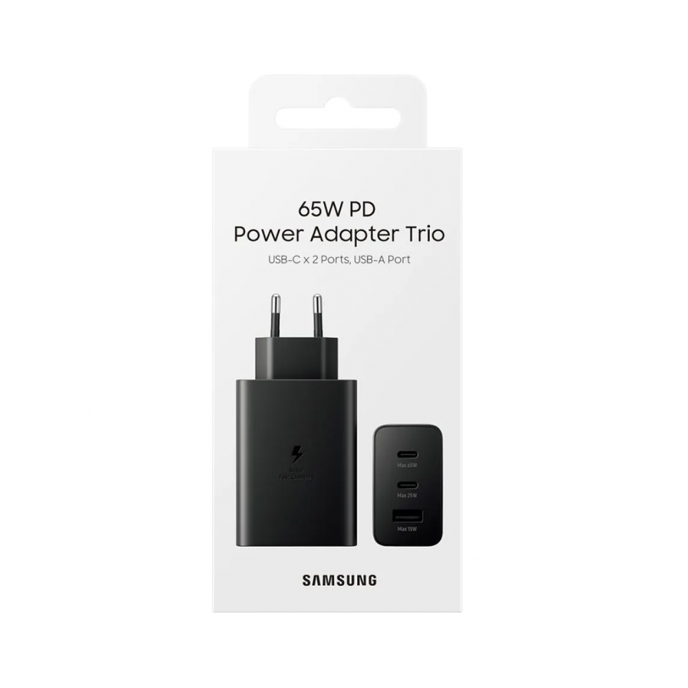 Блок Samsung Adapter Trio USB-C 2Ports EP-TA 855NB 65W