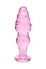 Стеклянная анальная втулка Sexus Glass (Цвет: розовый)