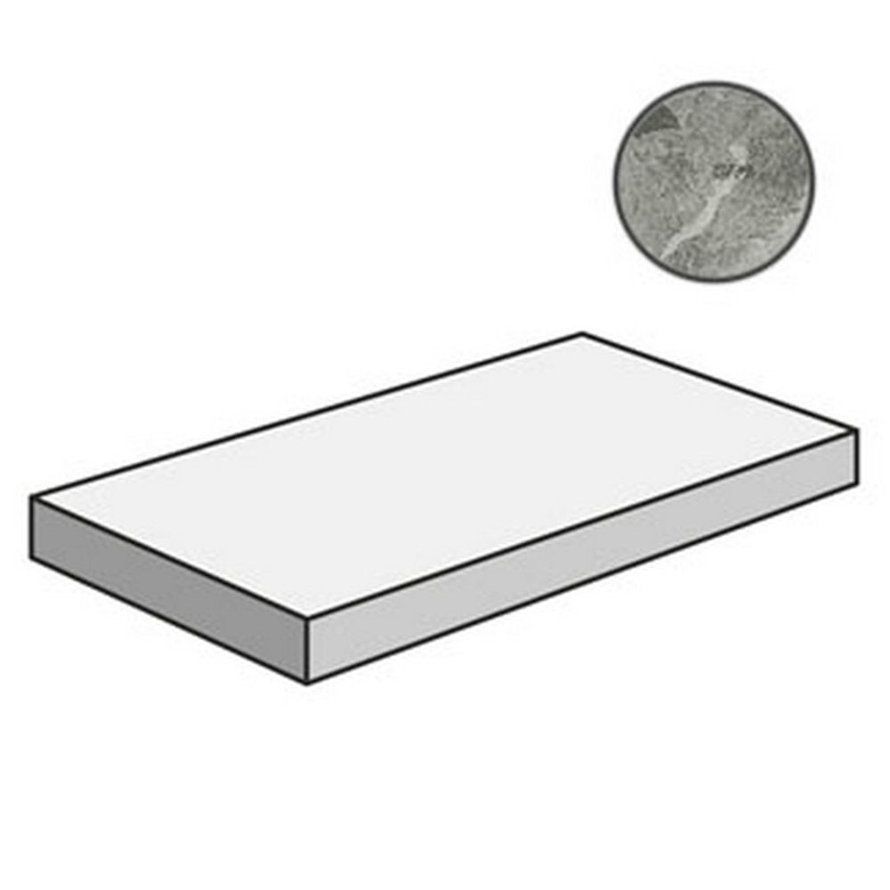 Ступень Charme Extra Silver Scalino 33х80 Ang.Sx Уг.Лев.