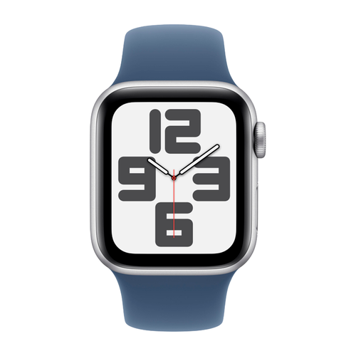 Умные часы Apple Watch SE 2 (2024) GPS, 40mm, Silver Aluminium Case with Sport Band M/L, Denim (Серебристый)
