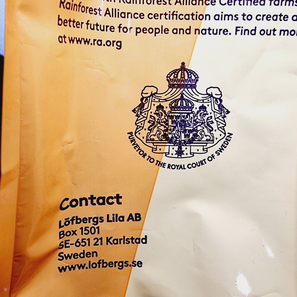 Кофе в зернах Lofbergs BRAZIL 100% arabica 1 кг (Швеция)
