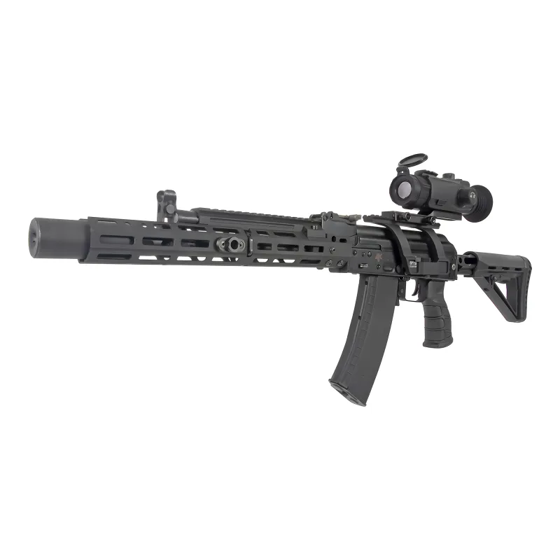 Прицел тепловизионный Gaut Jasper TS 225 256х192 AI 320x240 D25 - вид слева в сборе на оружии