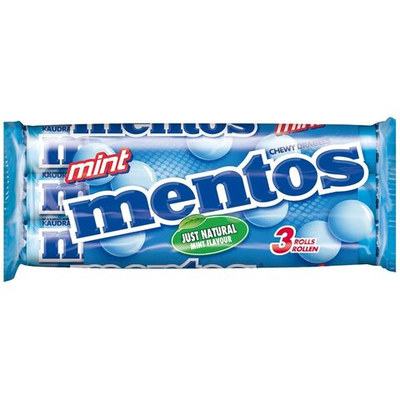 Жевательное драже Mentos mint, 37,5 г х 3 шт (Из Финляндии)