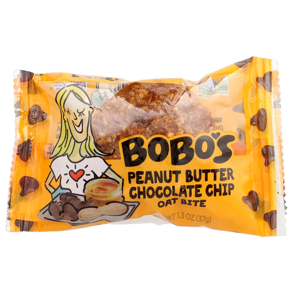 Bobo's Oat Bars, Oat Bites, арахисовая паста и шоколадная крошка, 5 шт. по 37 г (1,3 унции)