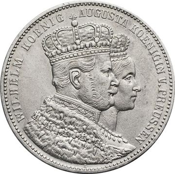 1 талер 1861 Германская Империя (Пруссия ) «Коронация Вильгельма I и Августы»
