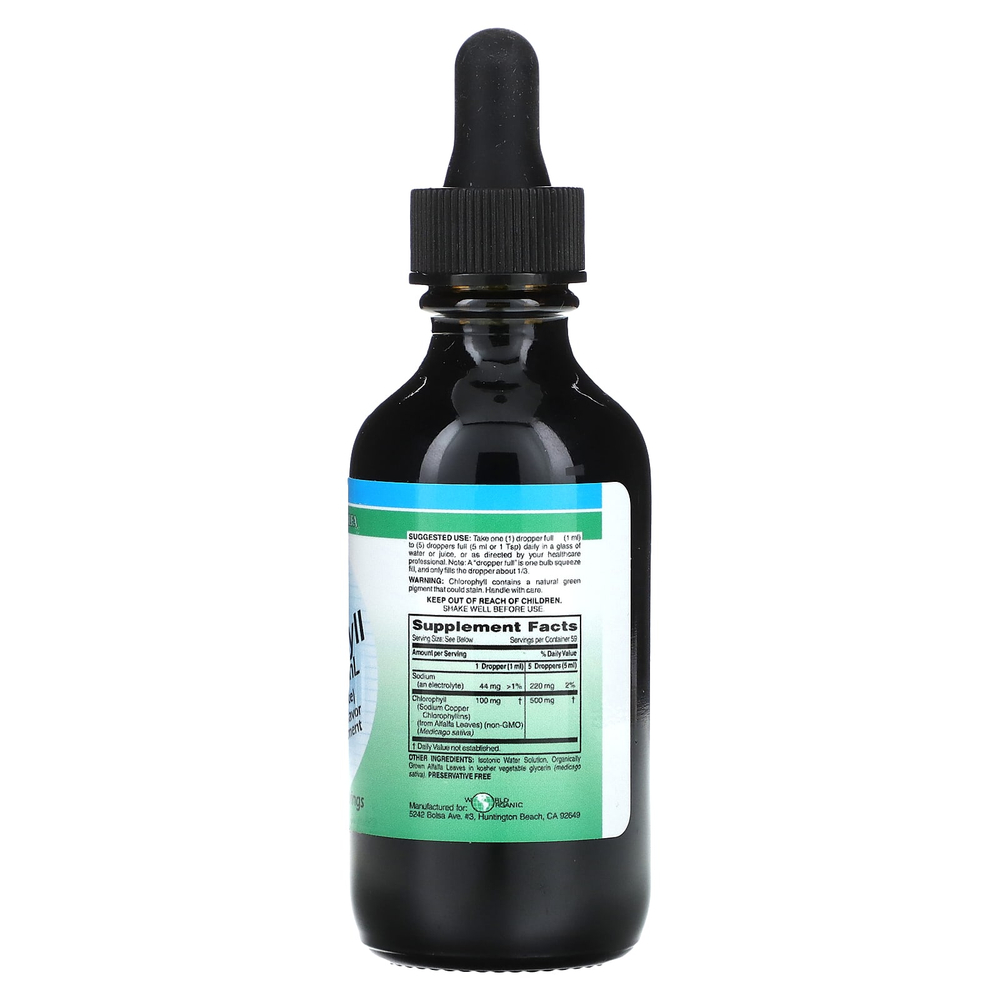 World Organic, ультраконцентрированный жидкий хлорофилл, 59 мл (2 жидк. унции)