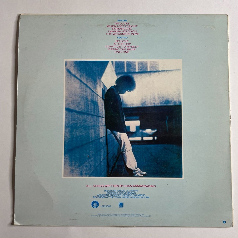 Винтажная виниловая пластинка LP Joan Armatrading Walk Under Ladders (Югославия 1982)