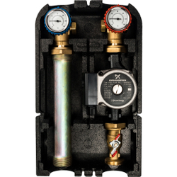 Насосная группа с прямым контуром 1" с насосом Grundfos UPSO 25-65 в теплоизоляции
