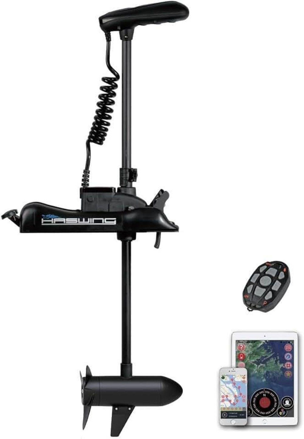 Электромотор Haswing Cayman B 55 lbs New Gear Box с функцией якоря 55Lbs / 12В / 137см