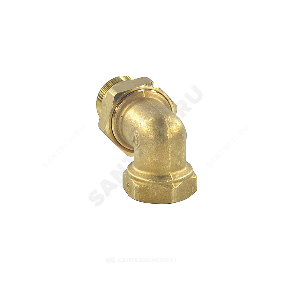 Соединитель латунь американка Ду 40 (1 1/2") угловой ВР/НР R19 Giacomini R19Y017