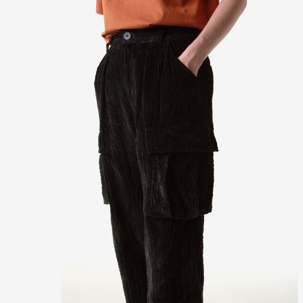Брюки Corduroy Cargo Black Moss темно-зеленые - фото 4