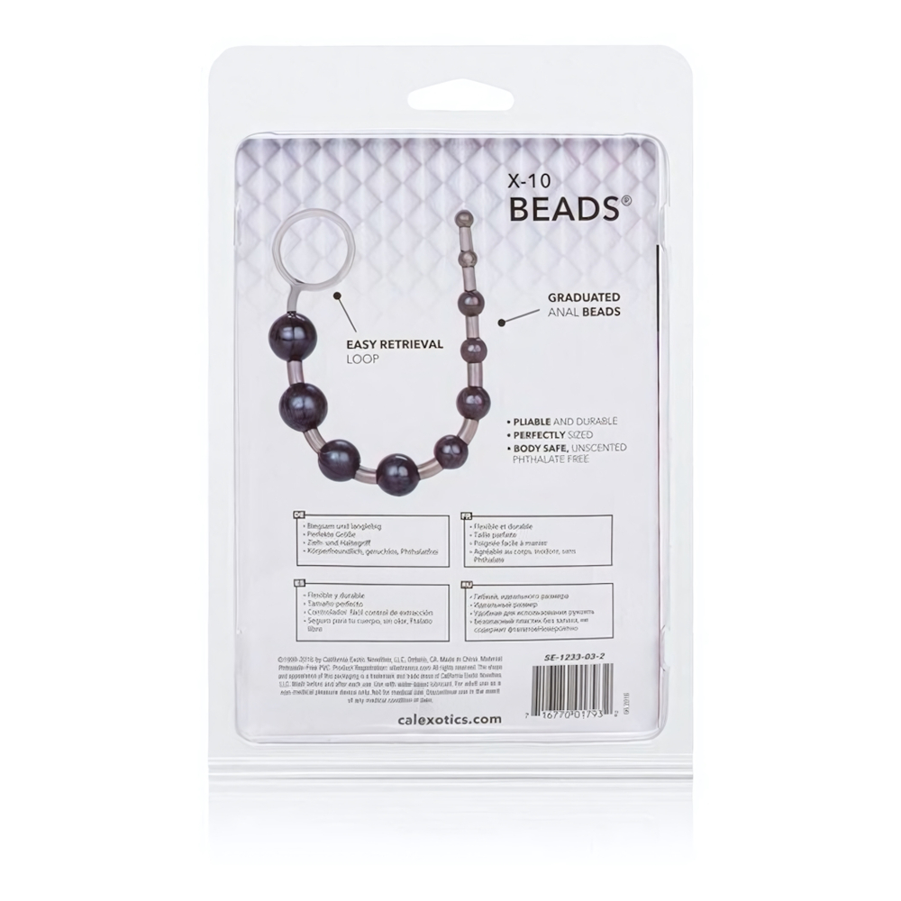 Анальные шарики X-10 Beads (Цвет: черный)