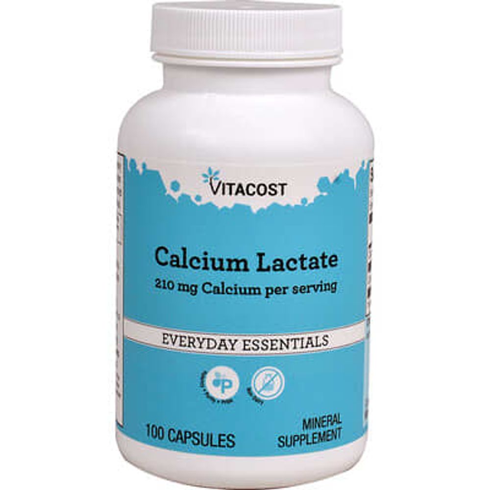 Vitacost, Calcium Lactate, 100 Capsules